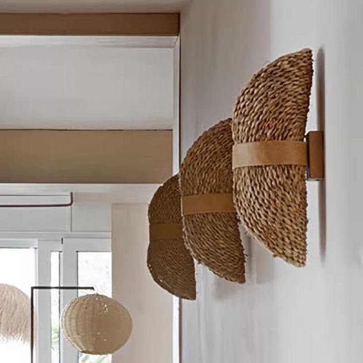 Buy farmhouse furniture Rattan Asian Cottage Farmhouse Wall Light Sconce - Modern Cottage Farmhouse Furniture