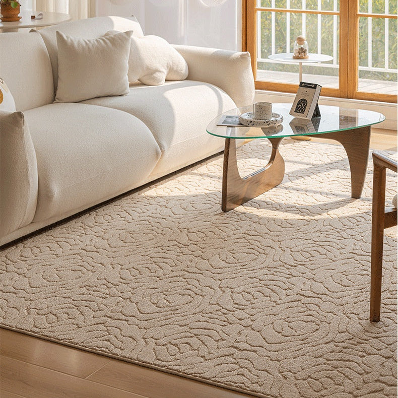 Buy farmhouse furniture Oak & Ember | Large Beige Modern Farmhouse Cottage Area Rug By Artisan Blooms - Modern Cottage Farmhouse Furniture