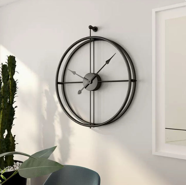 Buy farmhouse furniture Capri | Modern Mediterranean Luxury Iron Wall Clock - Modern Cottage Farmhouse Furniture