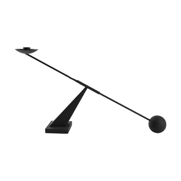 Buy farmhouse furniture Large Black Metal Modern Mediterranean Minimalist Candlestick Holder - Modern Cottage Farmhouse Furniture