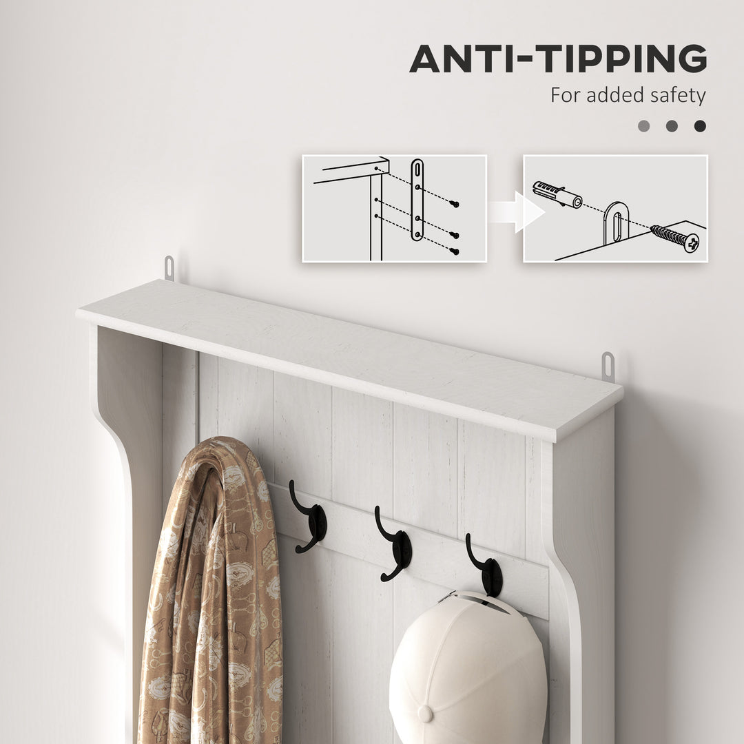 Buy farmhouse furniture White Farmhouse Mudroom Coat Rack Storage Sitting Bench - Modern Cottage Farmhouse Furniture