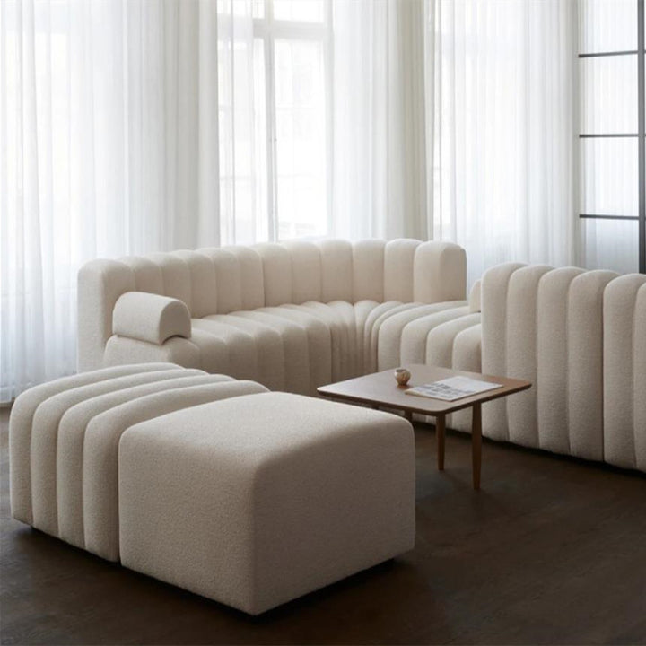 Buy farmhouse furniture Clay Ridge • Beige Modern Luxury Minimalist Farmhouse Modular Sofa Sectional Couch - Modern Cottage Farmhouse Furniture