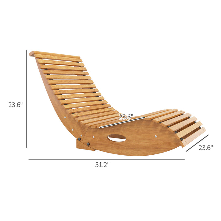 Buy farmhouse furniture Outdoor S-Shape Rocking Chair | Fir &amp; Pine Wood Modern Farmhouse Porch Rocker | 264 lb Capacity - Modern Cottage Farmhouse Furniture