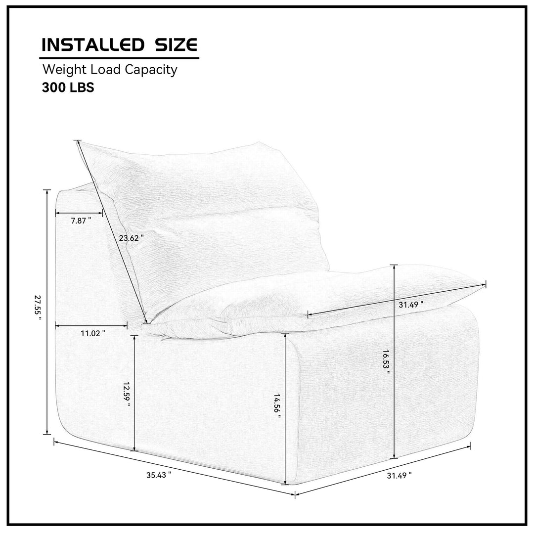 Buy farmhouse furniture Sage Single Chair Sofa Lounge Chair With Backrest - Modern Cottage Farmhouse Furniture