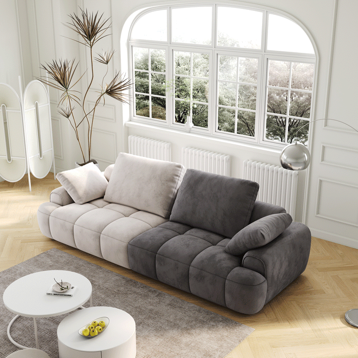 Buy farmhouse furniture Modern Farmhouse Two-Seat Sofa | Large 86.6" Living Room Couch - Modern Cottage Farmhouse Furniture
