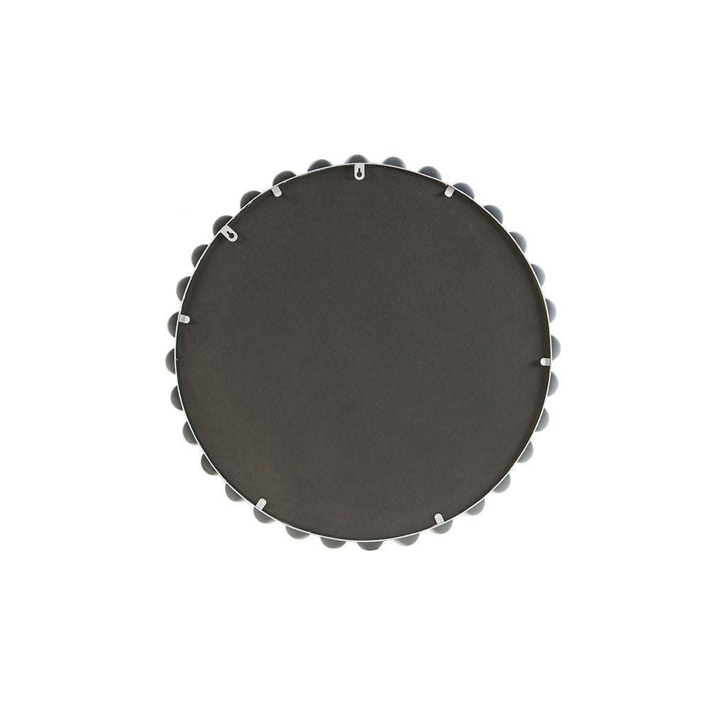 Buy farmhouse furniture White Beaded Round Wall Mirror 27"D - Modern Cottage Farmhouse Furniture