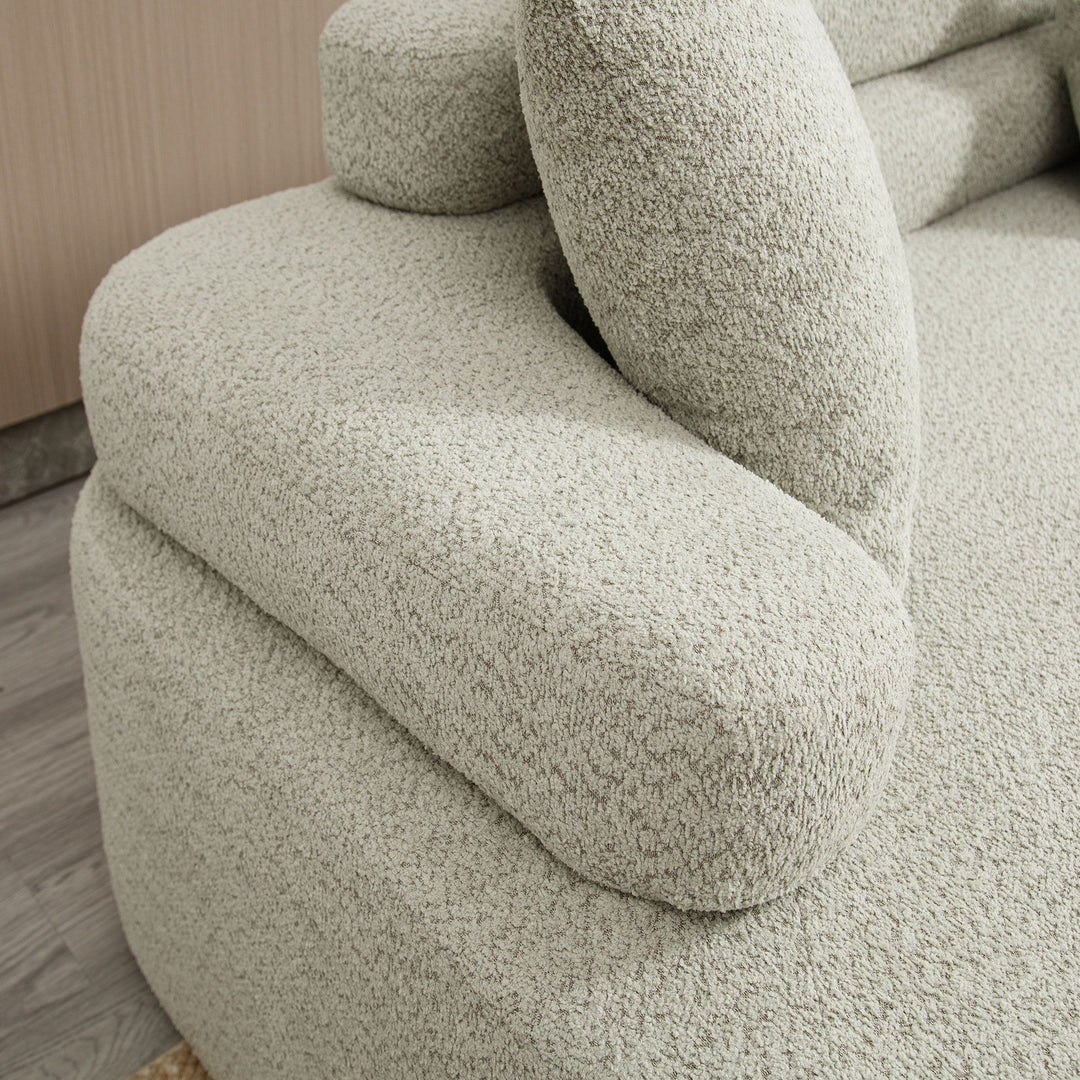 Buy farmhouse furniture Upholstered Curve Modern Minimalist Farmhouse Sofa Couch - Modern Cottage Farmhouse Furniture