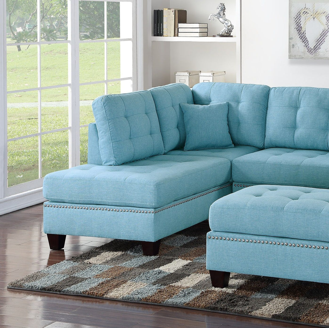 Buy farmhouse furniture The Blue Jay | Modern Blue 3pcs Farmhouse Cottage Sofa Couch - Modern Cottage Farmhouse Furniture