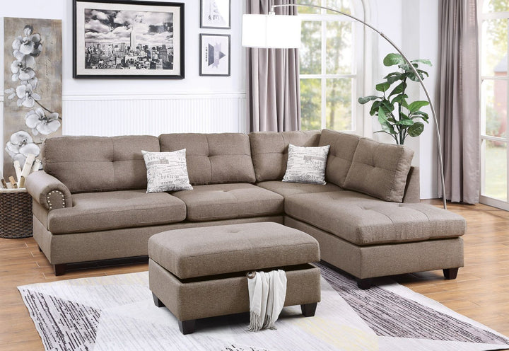 Buy farmhouse furniture Contemporary Farmhouse 3-pcs Sofa Sectional Couch - Modern Cottage Farmhouse Furniture
