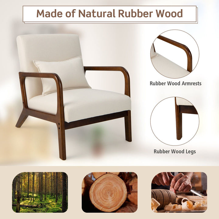 Buy farmhouse furniture Beige White Modern Contemporary Accent Chair - Modern Cottage Farmhouse Furniture