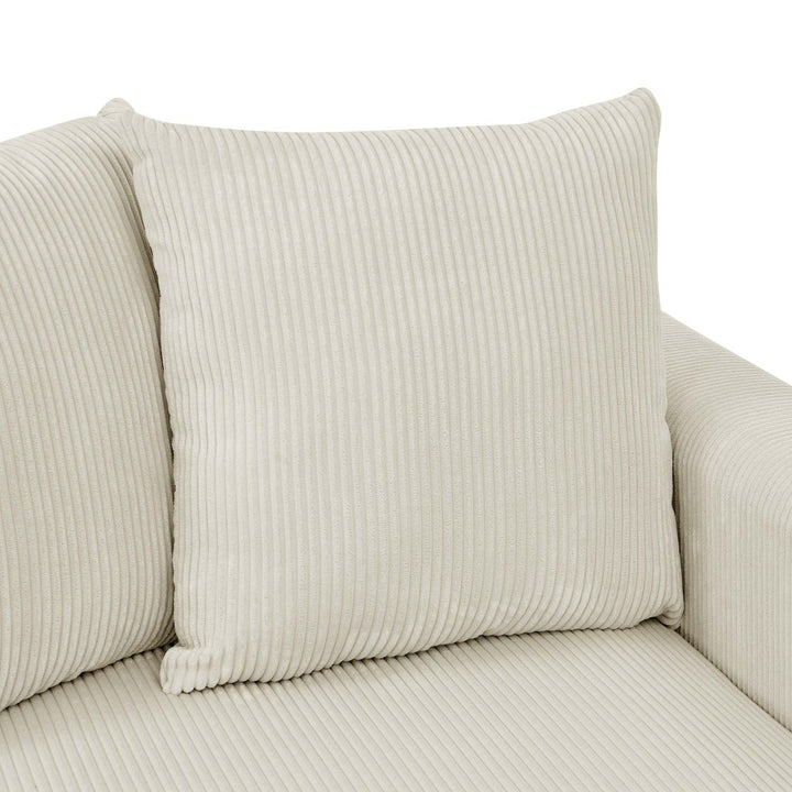 Buy farmhouse furniture The Emma | 6 Piece Farmhouse Off White Modular Corduroy Sectional Sofa Couch - Modern Cottage Farmhouse Furniture