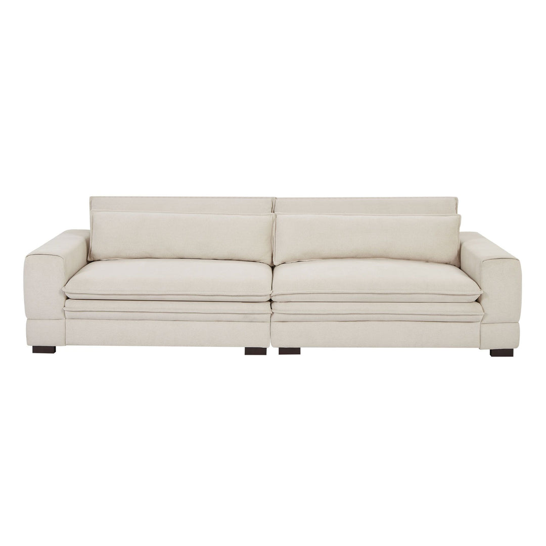 Buy farmhouse furniture Mid-Century Sofa Couch Modern Upholstered Couch for Livingroom,Bedroom, Apartment, Home Office Beige - Modern Cottage Farmhouse Furniture