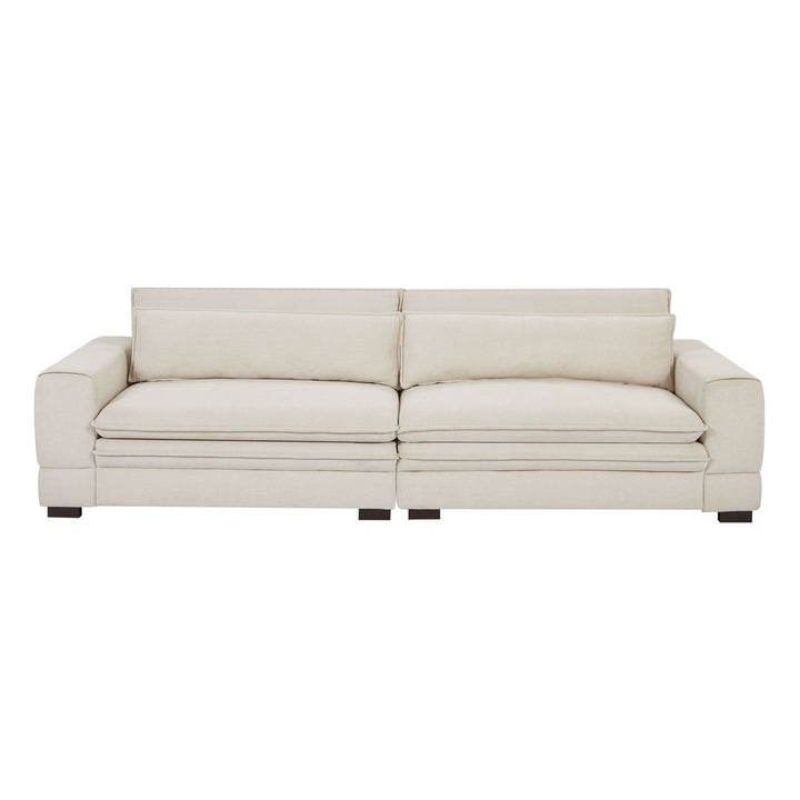 Buy farmhouse furniture Mid-Century Sofa Couch Modern Upholstered Couch for Livingroom,Bedroom, Apartment, Home Office Beige - Modern Cottage Farmhouse Furniture