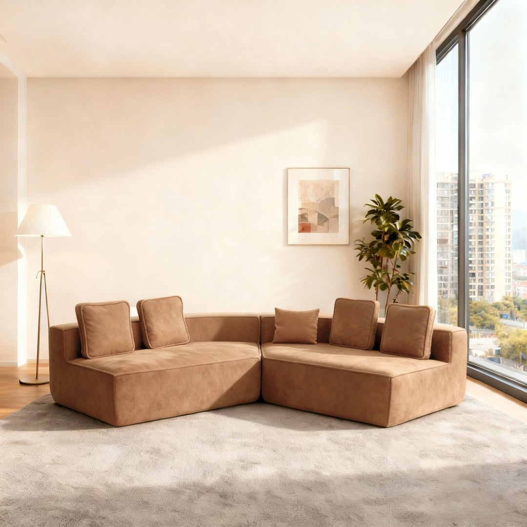 Buy farmhouse furniture The Haven • Extra Large Extra Wide Modular Modern Farmhouse Compressed Sofa - Modern Cottage Farmhouse Furniture