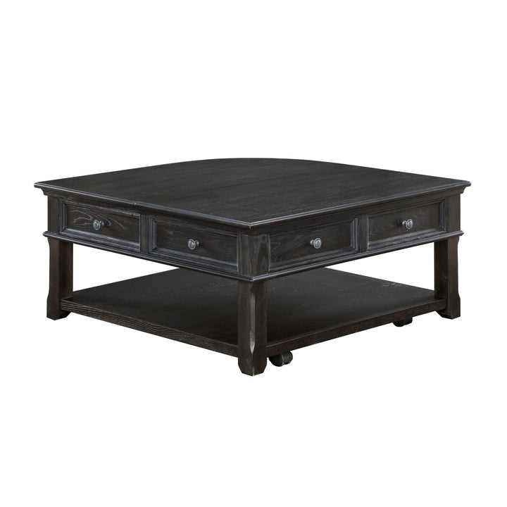 Buy farmhouse furniture Iron Oak Farm | Large Gray Modern Farmhouse Shelved Coffee Table - Modern Cottage Farmhouse Furniture