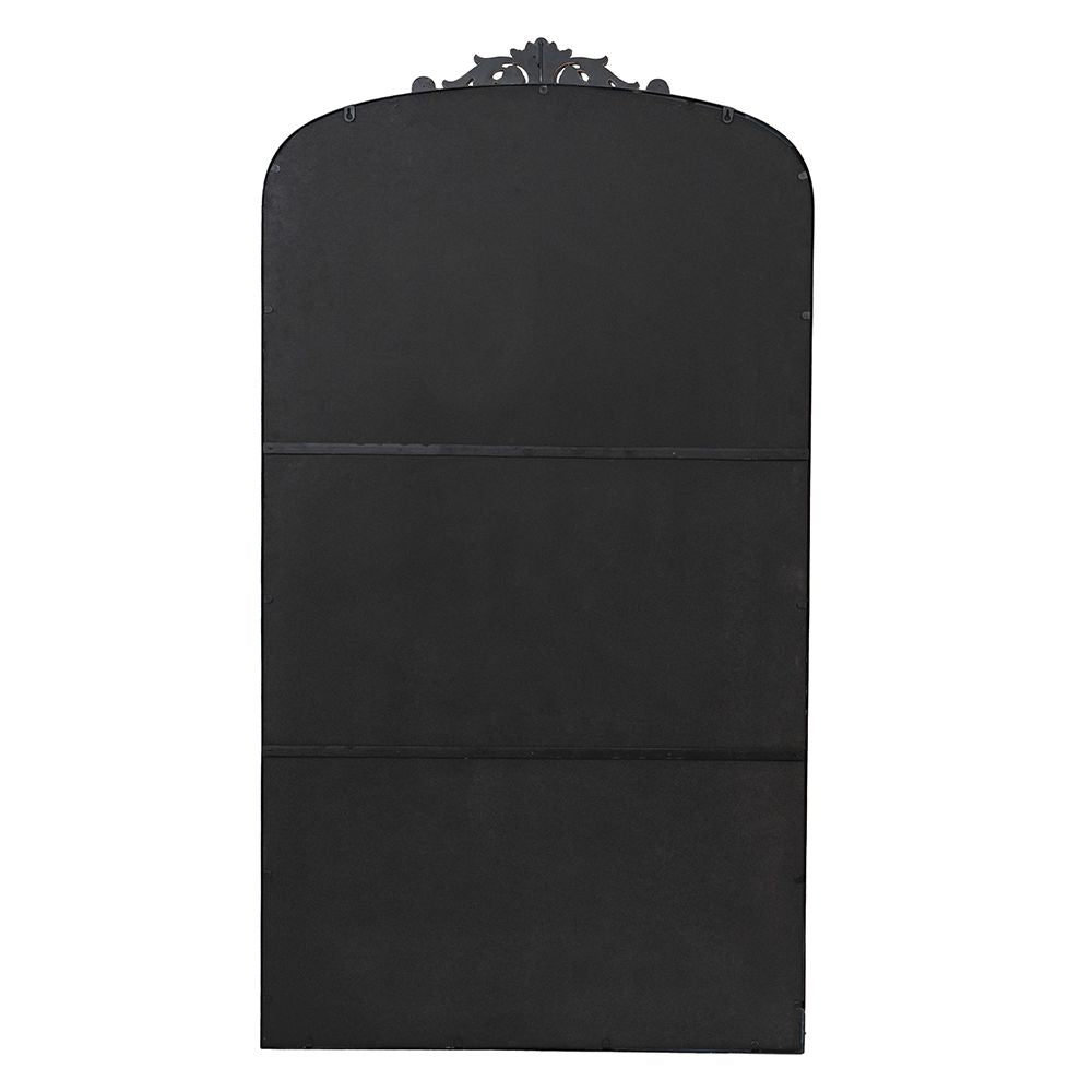 Buy farmhouse furniture Les Saules | Elegant Modern Farmhouse Black Contemporary Large Arched Full Length Mirror - Modern Cottage Farmhouse Furniture