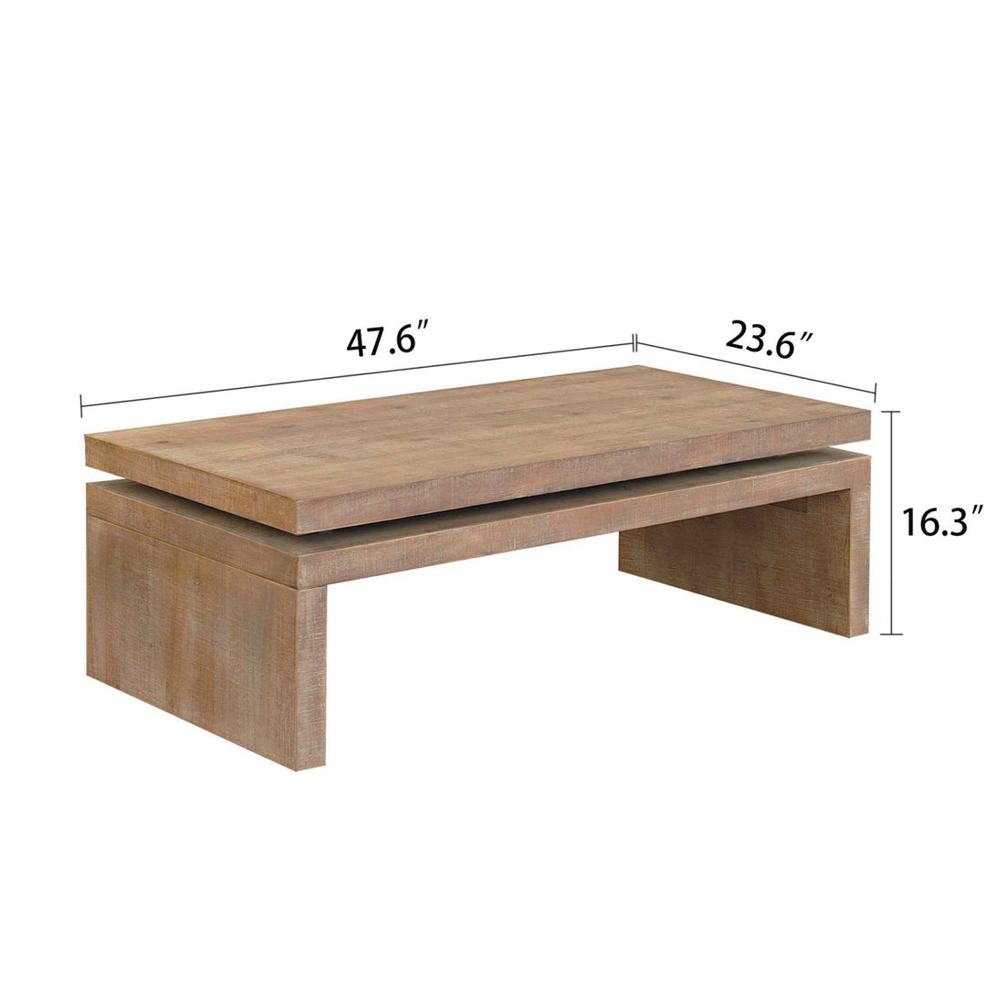 Buy farmhouse furniture Eclat | Natural Wood Modern Farmhouse Coffee Table - Modern Cottage Farmhouse Furniture