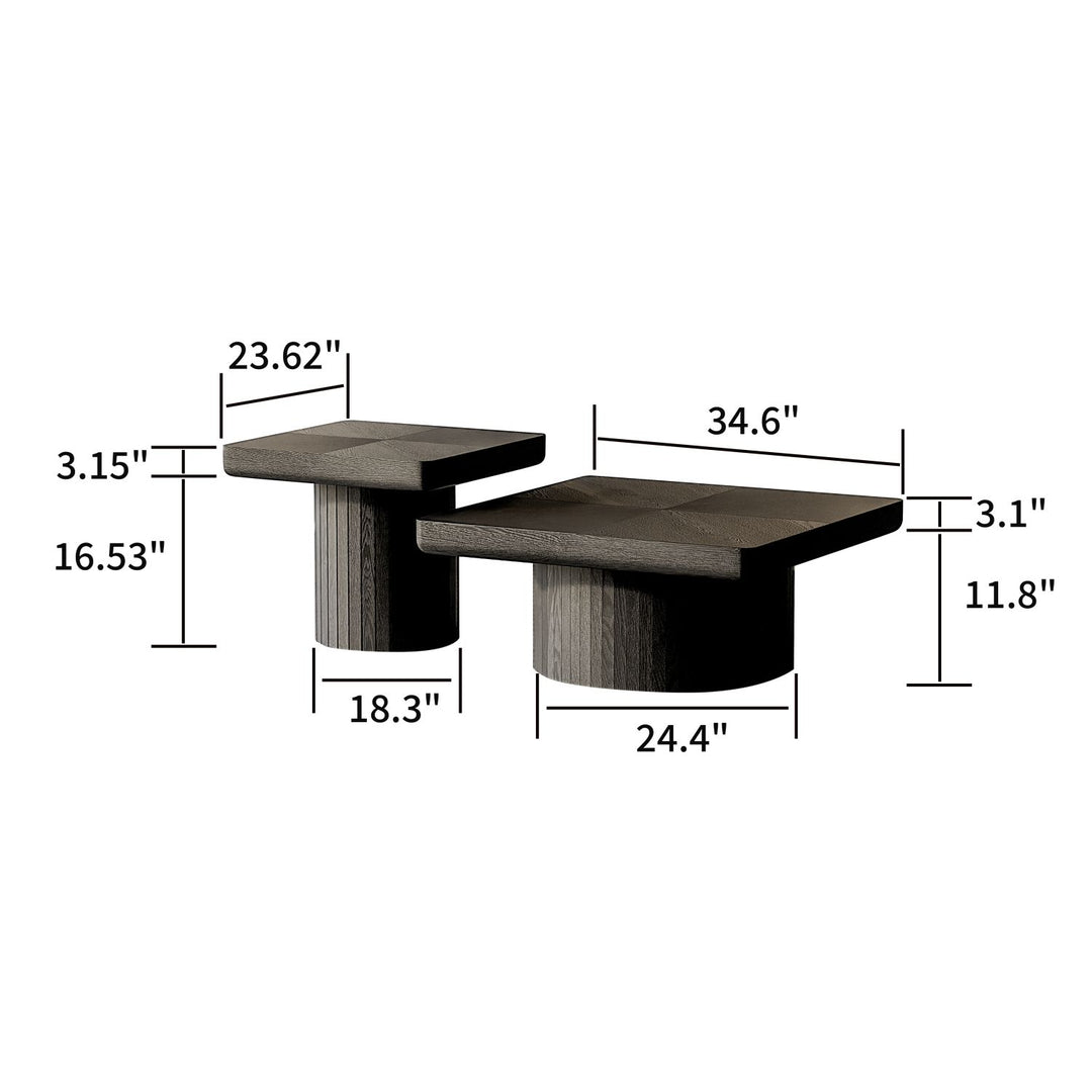 Buy farmhouse furniture Best Farmhouse Coffee Table Set | Wood Nesting Tables for Living Room - Modern Cottage Farmhouse Furniture