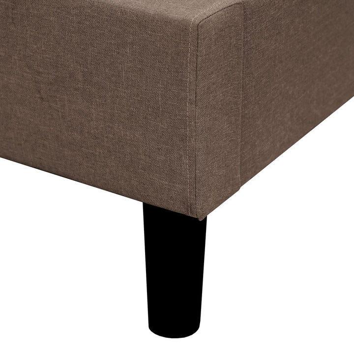 Buy farmhouse furniture Classic Full Size Platform Bed, Modern Bedroom Upholstered Bed Frame, Tufted Headboard, Brown - Modern Cottage Farmhouse Furniture
