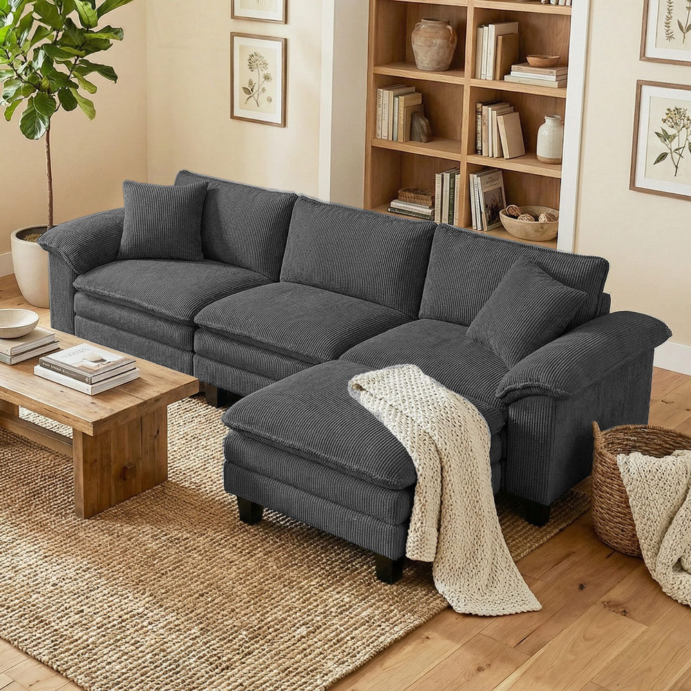Buy farmhouse furniture Modern Farmhouse Dark Gray L Shaped Couch - Modern Cottage Farmhouse Furniture