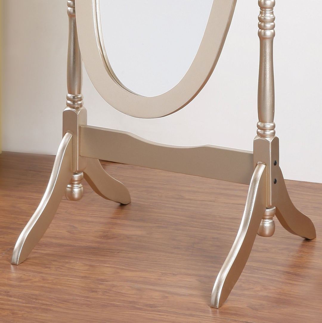 Buy farmhouse furniture Elegant Queen Anna Antique Wood Cheval Mirror with Gold Finish for Home Decor - Modern Cottage Farmhouse Furniture