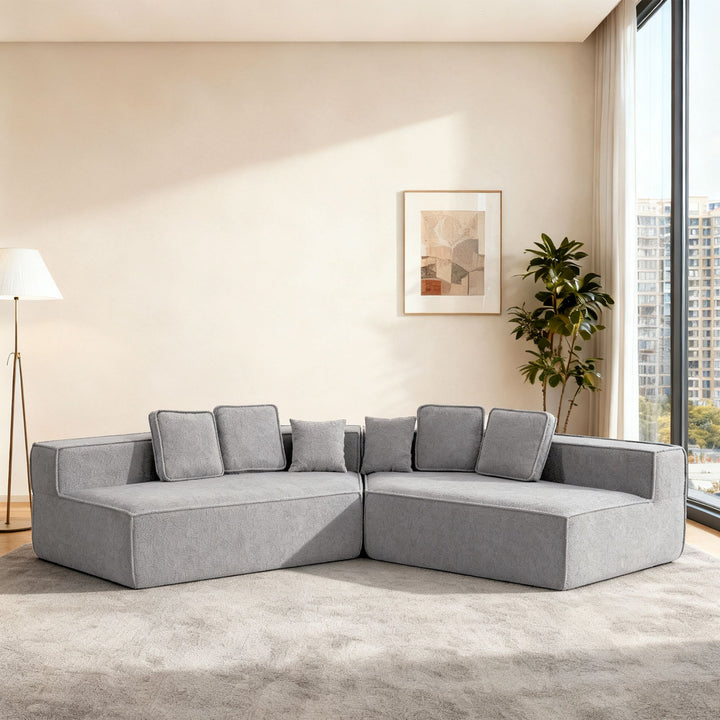 Buy farmhouse furniture The Haven • Extra Large Extra Wide Modular Modern Farmhouse Compressed Sofa - Modern Cottage Farmhouse Furniture