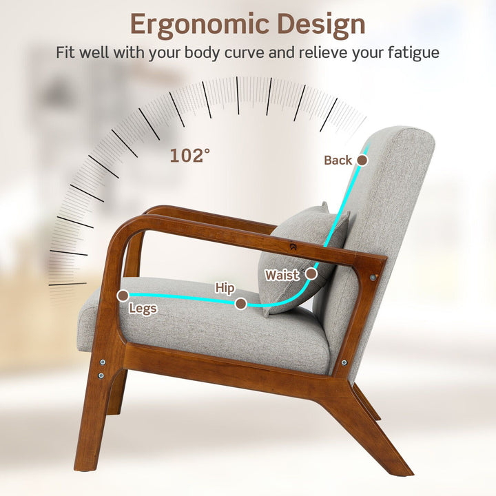Buy farmhouse furniture Beige White Modern Contemporary Accent Chair - Modern Cottage Farmhouse Furniture