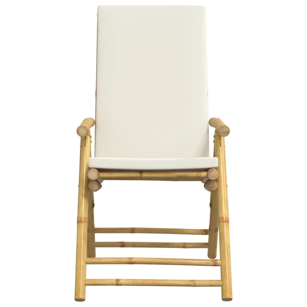 Buy farmhouse furniture Best Farmhouse Outdoor Chair Set | Garden Reclining Set of 4 Cream White Bamboo - Modern Cottage Farmhouse Furniture