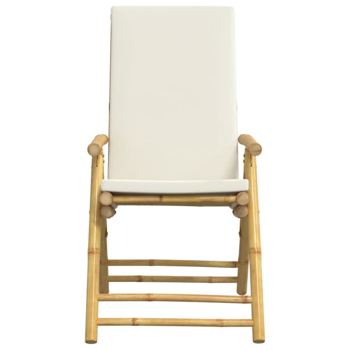 Buy farmhouse furniture Best Farmhouse Outdoor Chair Set | Garden Reclining Set of 4 Cream White Bamboo - Modern Cottage Farmhouse Furniture
