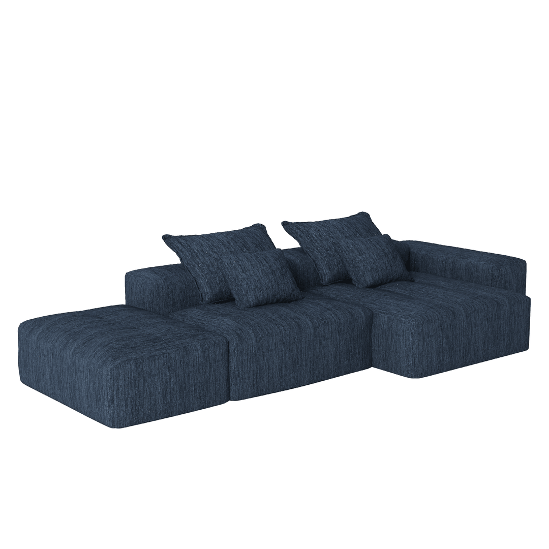 Buy farmhouse furniture The Blue Ridge | Modern Contemporary Farmhouse Oversized Modular Sectional Sofa with Ottoman - Modern Cottage Farmhouse Furniture