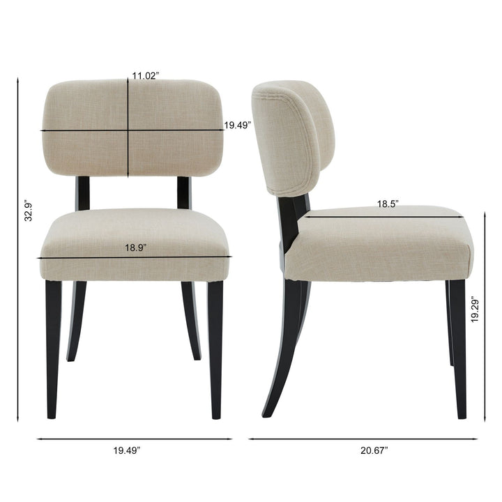 Buy farmhouse furniture Wooden Dining Chairs Set of 2, Modern Fabric Upholstered Dining Room Chair Kitchen Chairs, Farmhouse Dinner Chair for Kitchen Dining Room - Modern Cottage Farmhouse Furniture