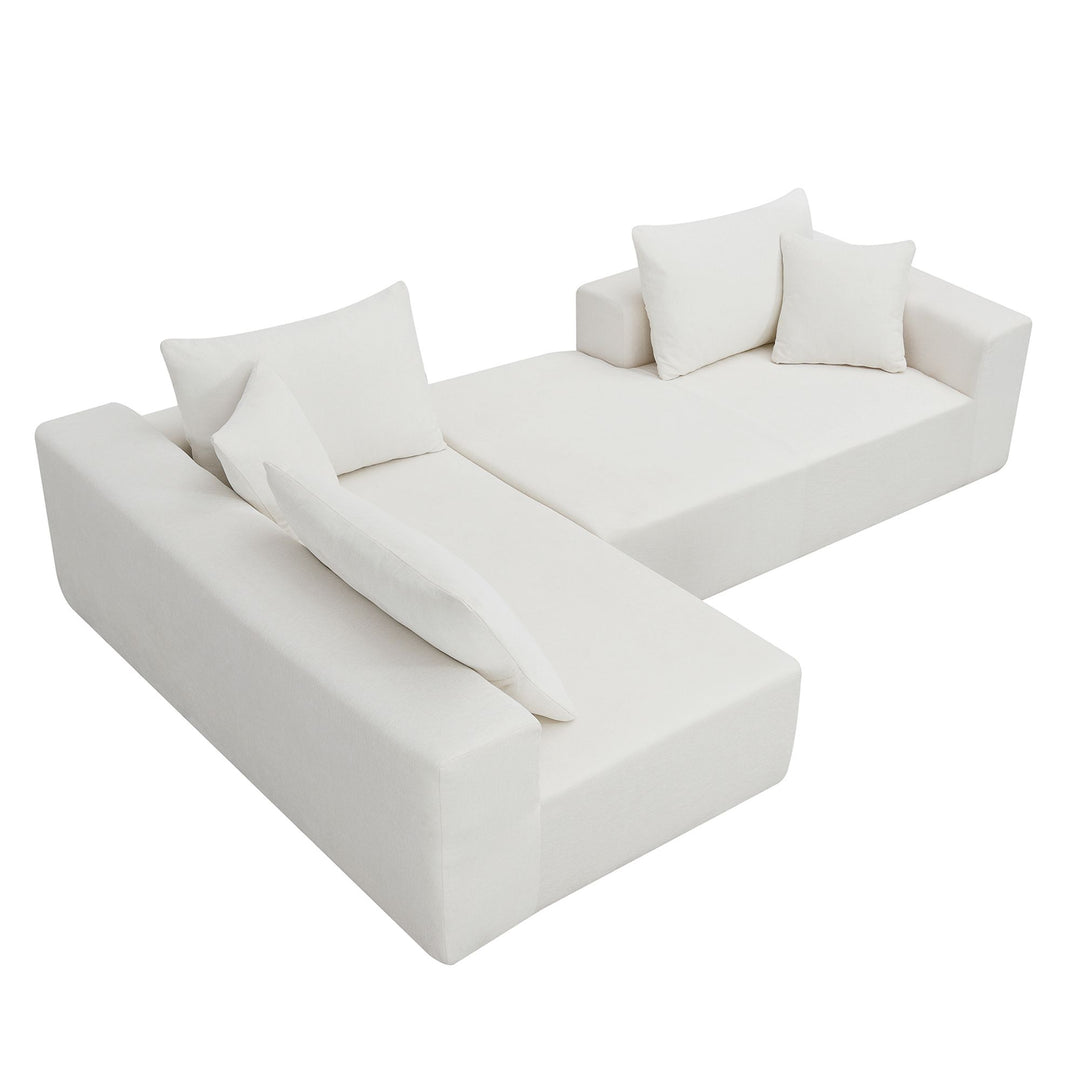 Buy farmhouse furniture The Marbella Beige Estate Modern Large Mediterranean L-Shape Modular Sectional Sofa - Modern Cottage Farmhouse Furniture
