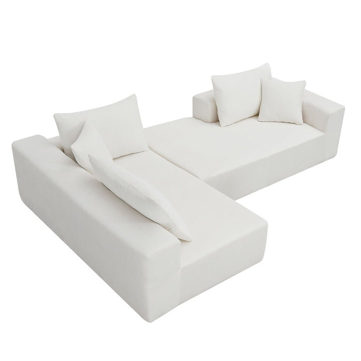 Buy farmhouse furniture The Marbella Beige Estate Modern Large Mediterranean L-Shape Modular Sectional Sofa - Modern Cottage Farmhouse Furniture