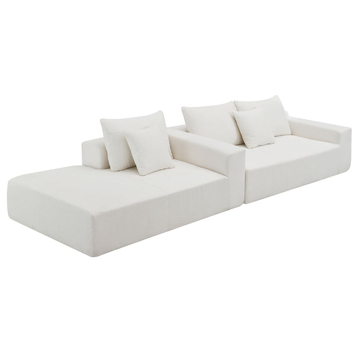 Buy farmhouse furniture The Marbella Beige Estate Modern Large Mediterranean L-Shape Modular Sectional Sofa - Modern Cottage Farmhouse Furniture