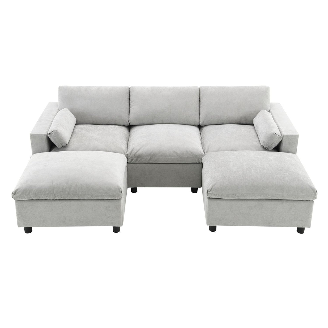 Buy farmhouse furniture Modern Farmhouse Grey Three Seater Sofa Couch - Modern Cottage Farmhouse Furniture