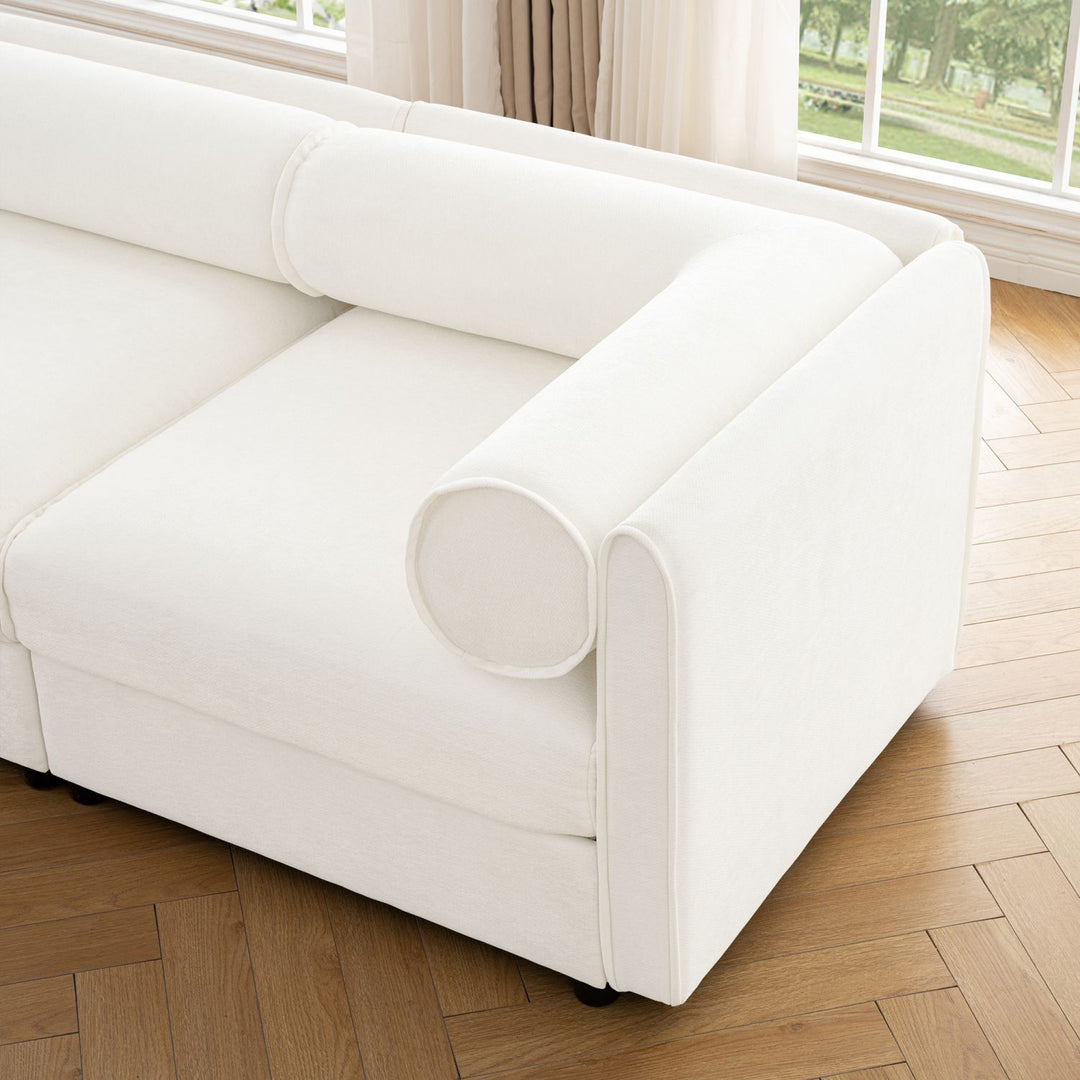 Buy farmhouse furniture Birch Hollow Sofa | Modern Farmhouse U-Shaped 3-Seater Sofa Couch - Modern Cottage Farmhouse Furniture