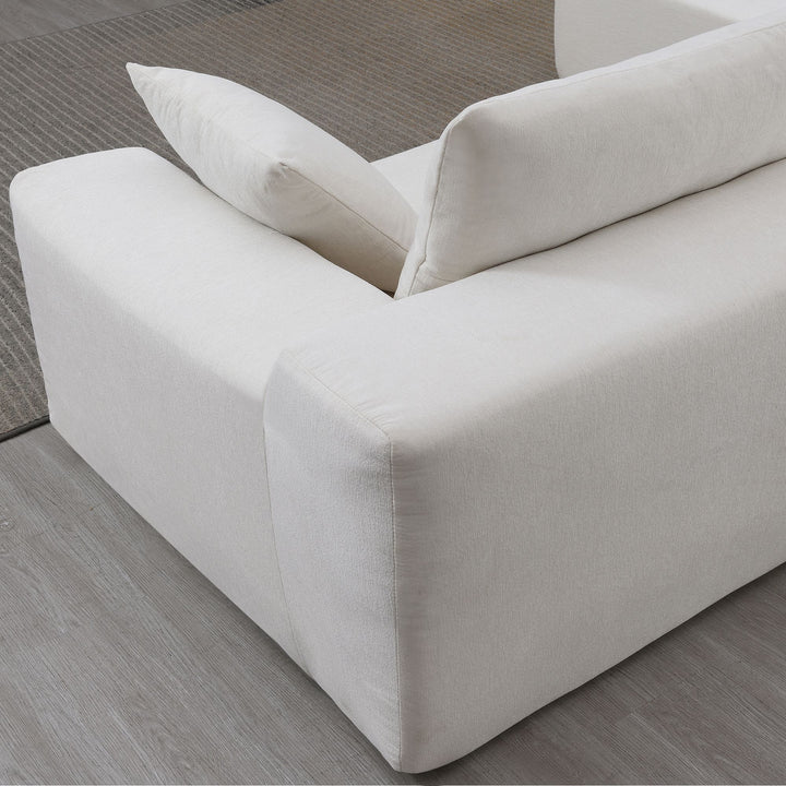 Buy farmhouse furniture The Marbella Beige Estate Modern Large Mediterranean L-Shape Modular Sectional Sofa - Modern Cottage Farmhouse Furniture