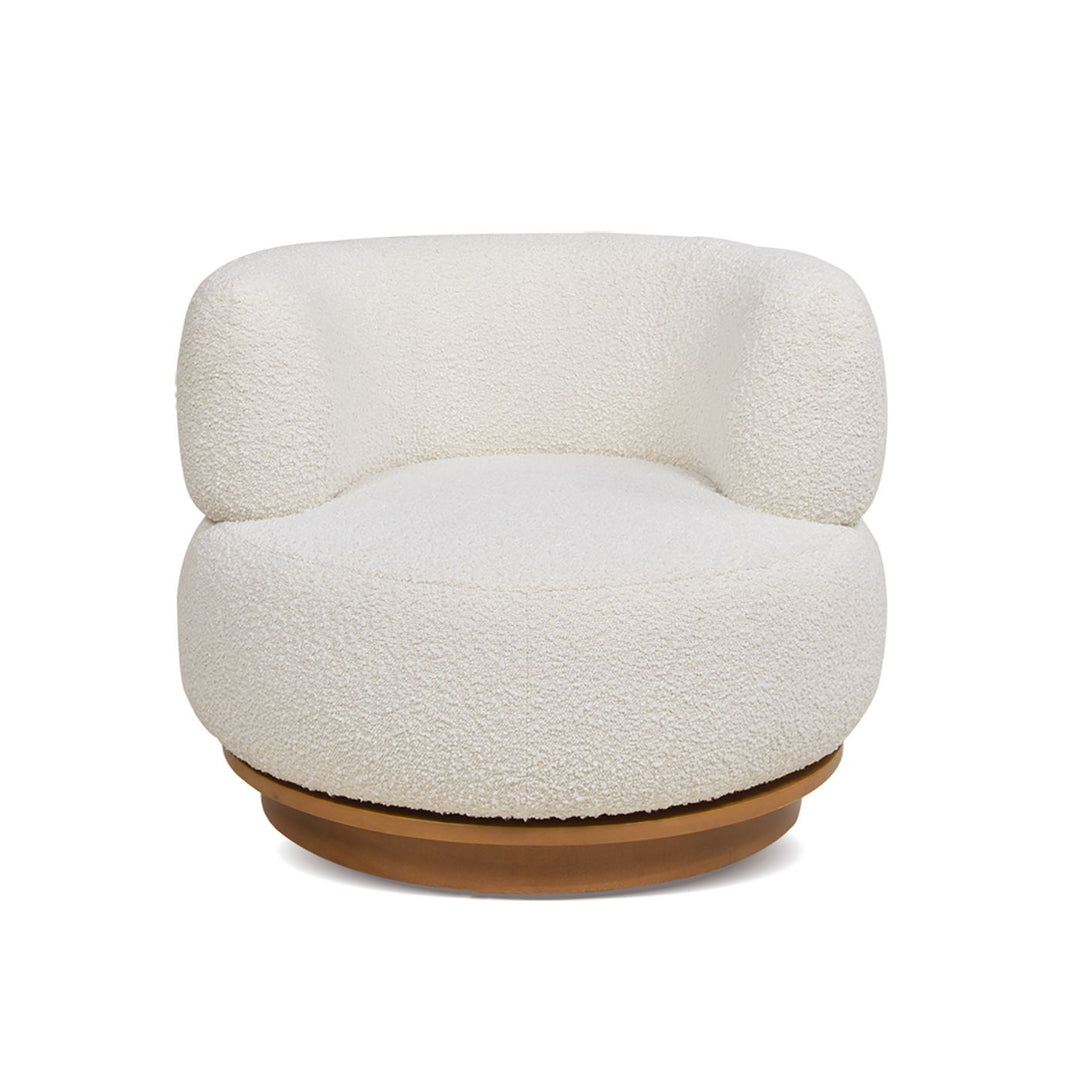 Buy farmhouse furniture Ivory Haven | White Modern Boucle Contemporary Accent Chair - Modern Cottage Farmhouse Furniture