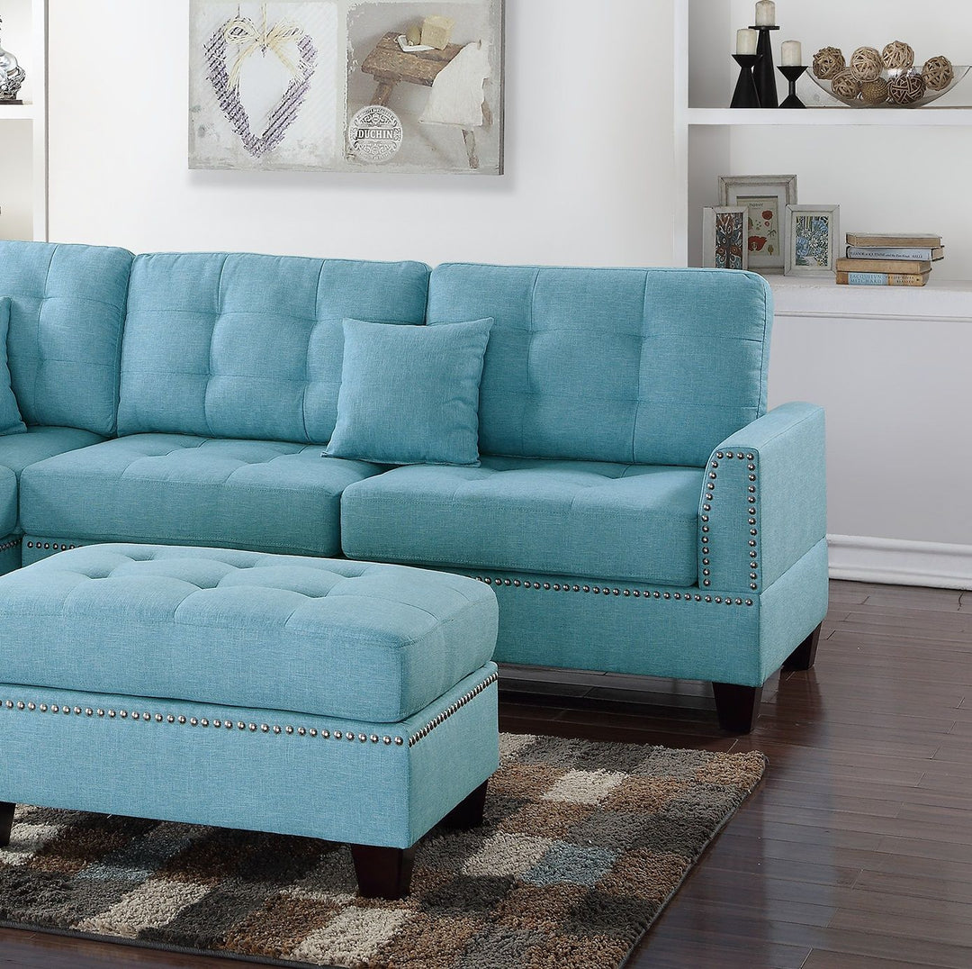Buy farmhouse furniture The Blue Jay | Modern Blue 3pcs Farmhouse Cottage Sofa Couch - Modern Cottage Farmhouse Furniture