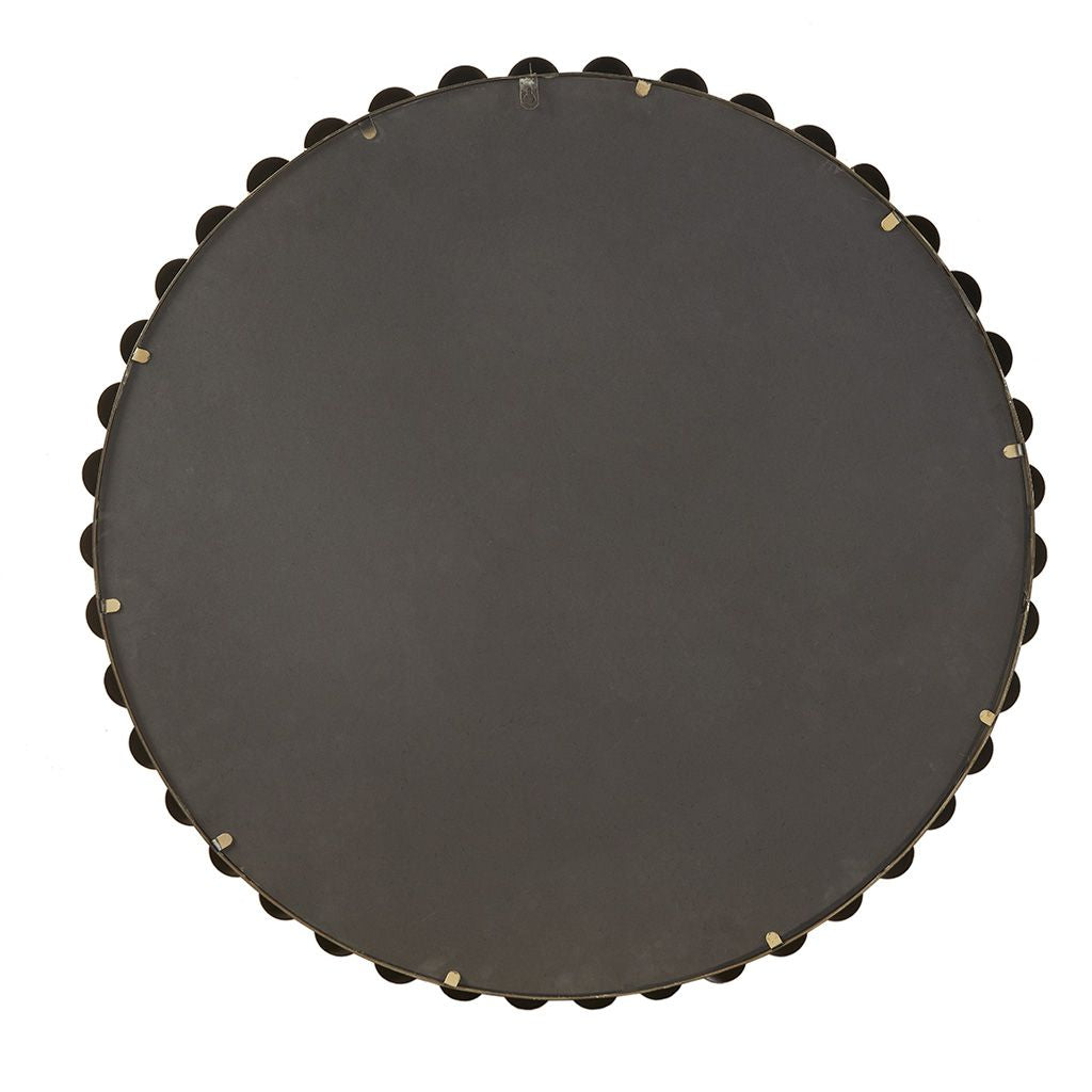 Buy farmhouse furniture Gold Beaded Round Wall Mirror 36"D - Modern Cottage Farmhouse Furniture