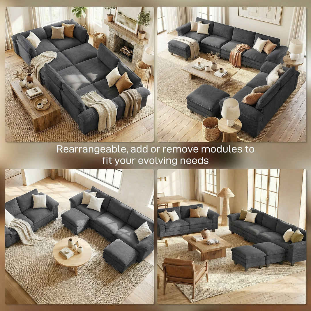 Buy farmhouse furniture Modern Farmhouse Dark Gray L Shaped Couch - Modern Cottage Farmhouse Furniture