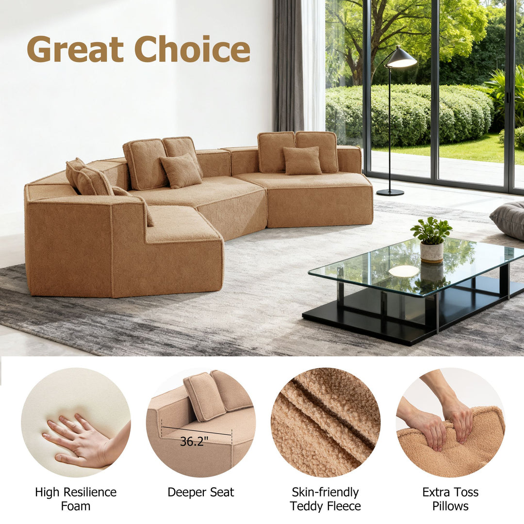 Buy farmhouse furniture Lily • Extra Large Extra Wide Modular Modern Farmhouse Compressed Sofa - Modern Cottage Farmhouse Furniture