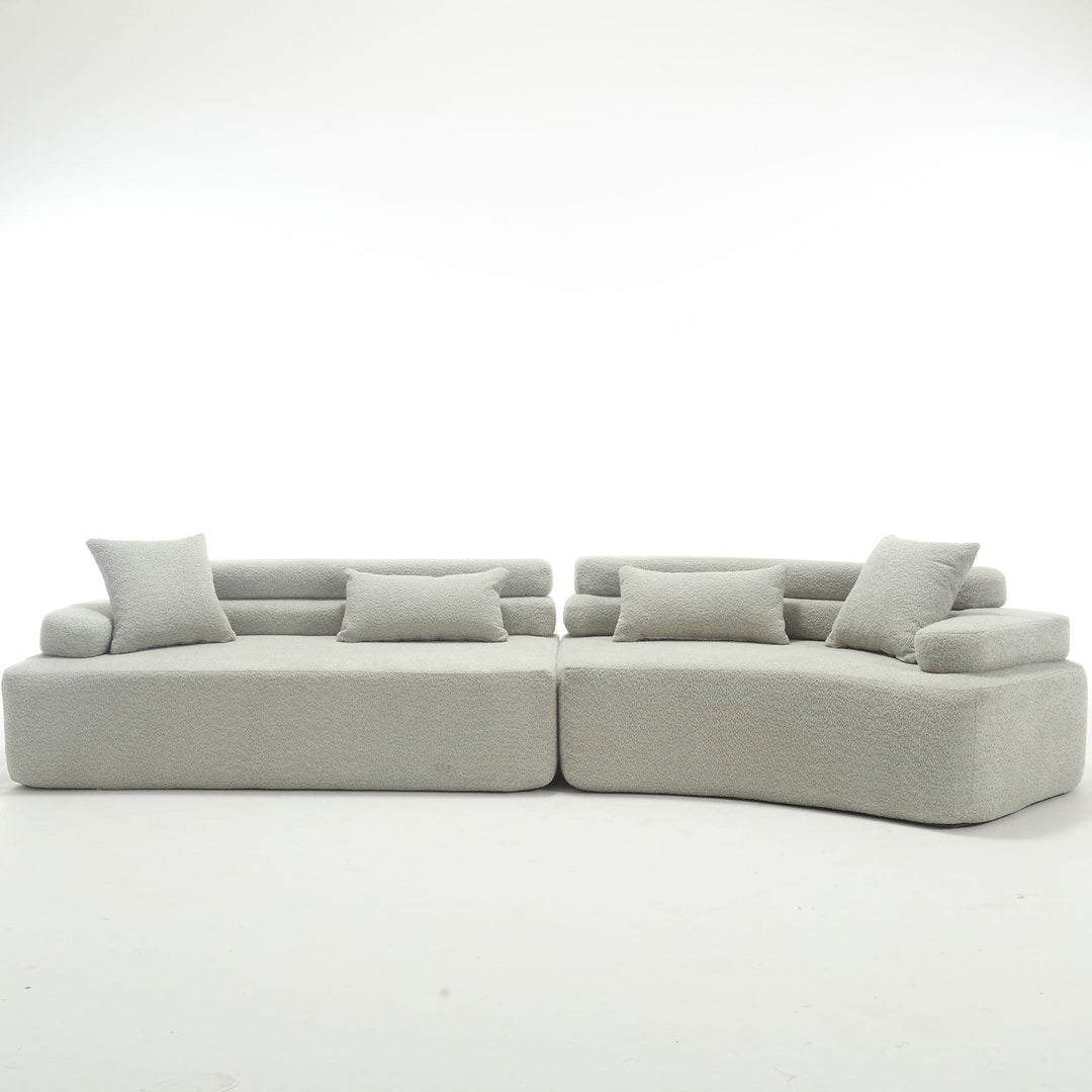 Buy farmhouse furniture Upholstered Curve Modern Minimalist Farmhouse Sofa Couch - Modern Cottage Farmhouse Furniture