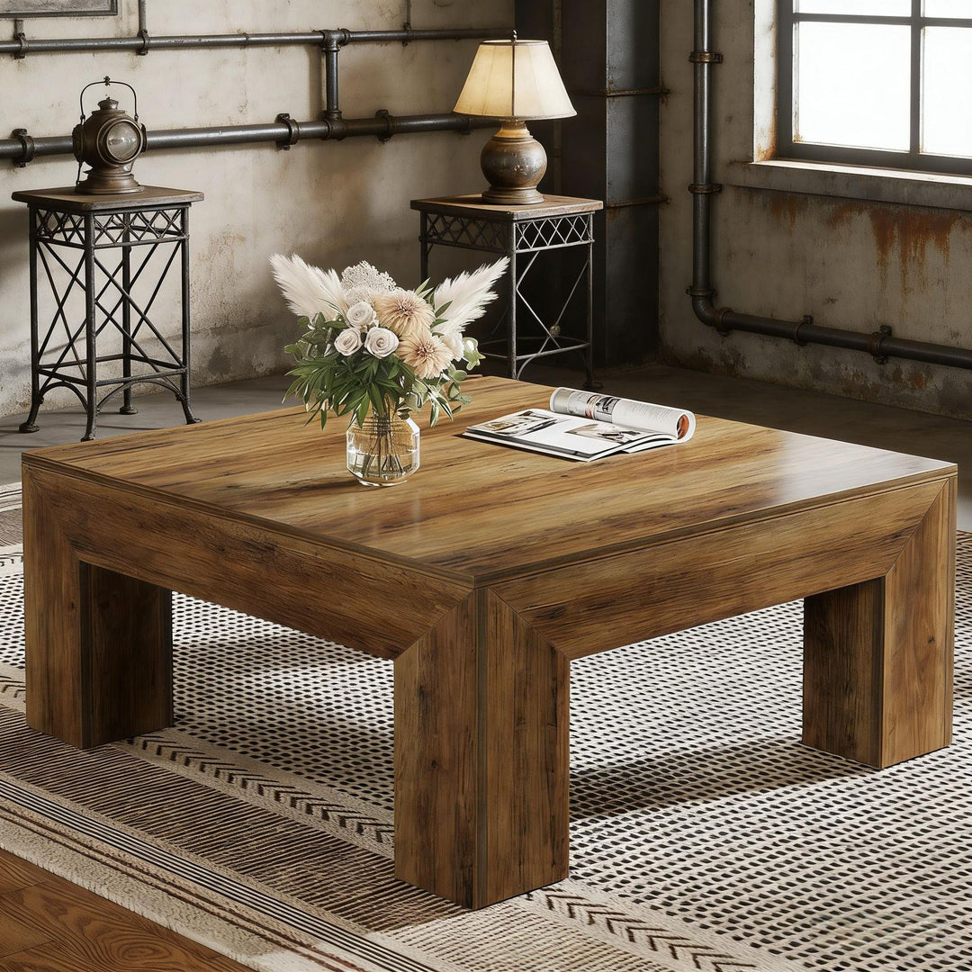 Buy farmhouse furniture Square Accent Farmhouse Coffee Table - Modern Cottage Farmhouse Furniture