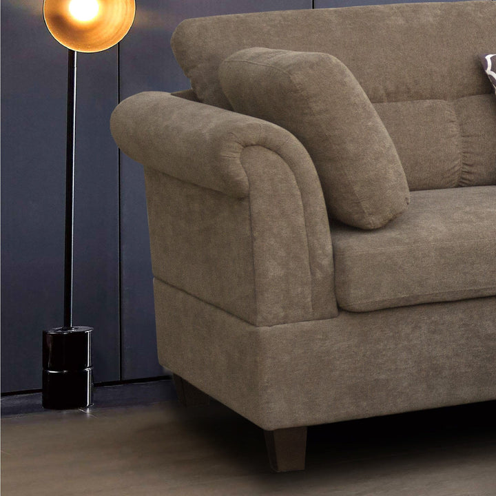 Buy farmhouse furniture 103.5" Brown Farmhouse Couch Sectional Sofa - Modern Cottage Farmhouse Furniture