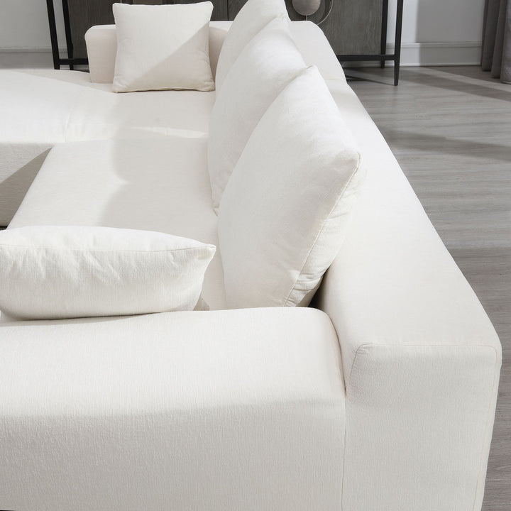 Buy farmhouse furniture The Marbella Beige Estate Modern Large Mediterranean L-Shape Modular Sectional Sofa - Modern Cottage Farmhouse Furniture