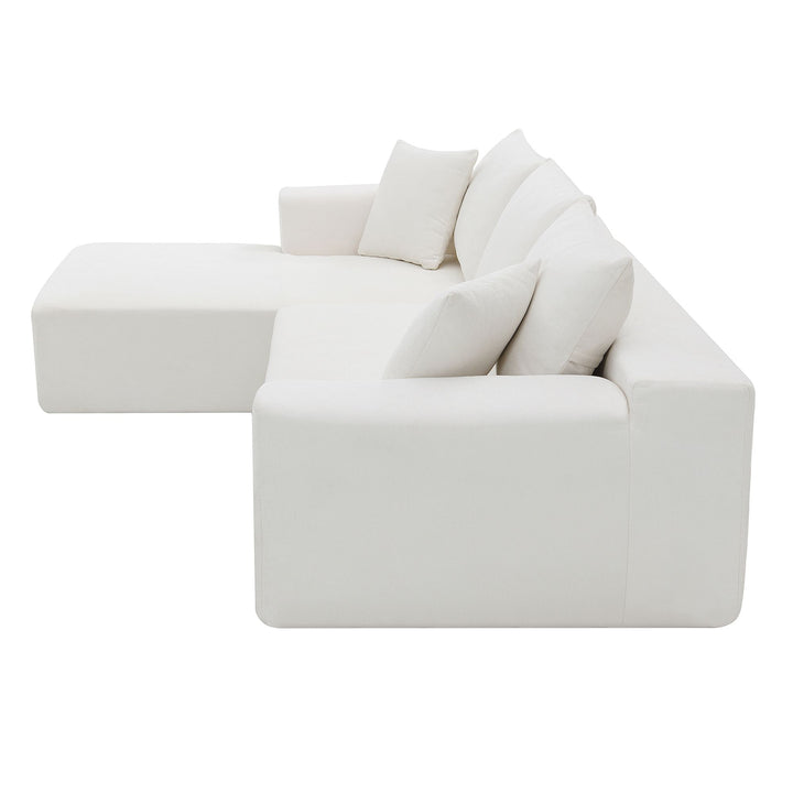 Buy farmhouse furniture The Marbella Beige Estate Modern Large Mediterranean L-Shape Modular Sectional Sofa - Modern Cottage Farmhouse Furniture
