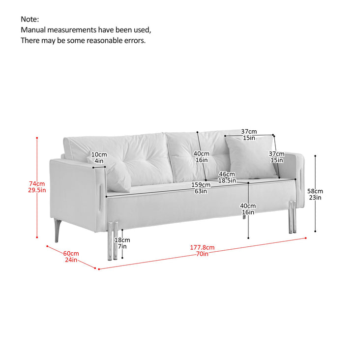 Buy farmhouse furniture Modern Farmhouse Cottage Upholstered 3-Seater Sofa Couch - Modern Cottage Farmhouse Furniture