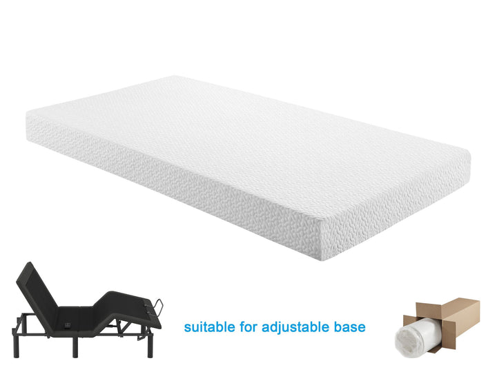 Buy farmhouse furniture Gel-Infused Memory Foam Mattress | 10" California King, Firm - Modern Cottage Farmhouse Furniture