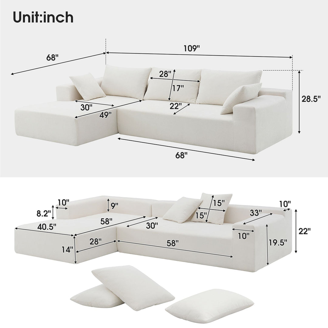 Buy farmhouse furniture The Marbella Beige Estate Modern Large Mediterranean L-Shape Modular Sectional Sofa - Modern Cottage Farmhouse Furniture